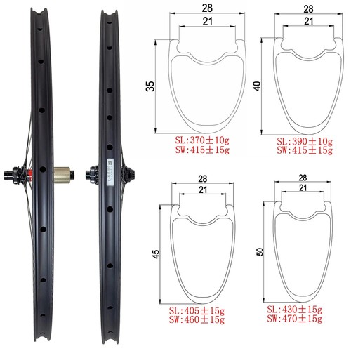 Set ruote carbonio 700c - ruote,