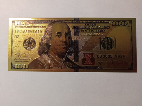 100 dollari laminato - , oro