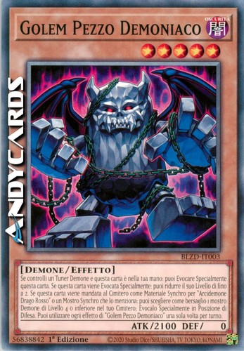 Golem pezzo demoniaco - golem, (fiend