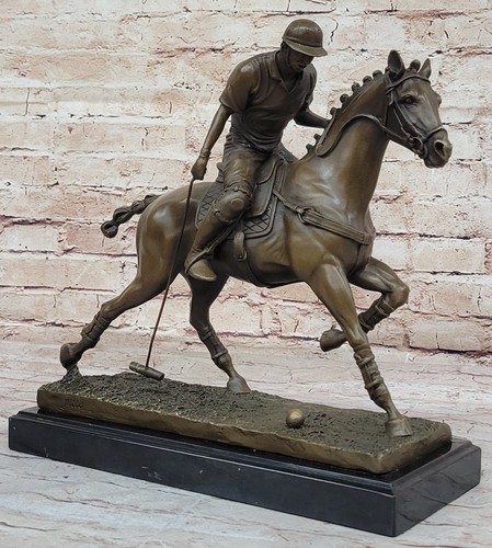 Statua giocatore polo in - di,