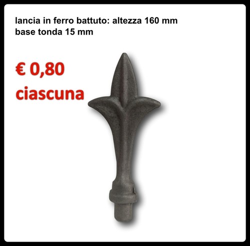 Lancia ferro battuto - lancia, di