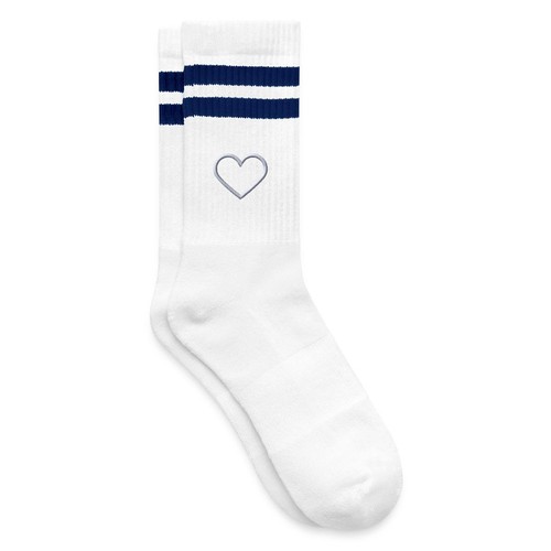 Calze tennis ricamo - , cuore