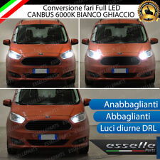 CONVERSIONE FARI FULL LED FORD TRANSIT COURIER H7 + H15 6000K BIANCO ALL IN ONE