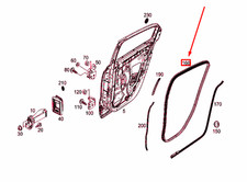Joint de porte arrière gauche