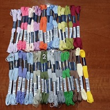 LOTTO 40 o 60 MATASSINE MOULINE' PROFILO X  RICAMO  PUNTO CROCE COLORI ASSORTITI