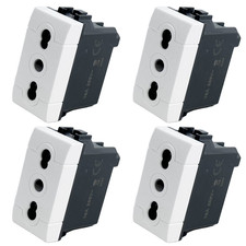 4 Pezzi Presa Bipasso 2P+T 16A