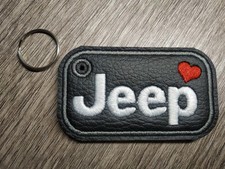 Portachiavi ricamato jeep - portachiavi,