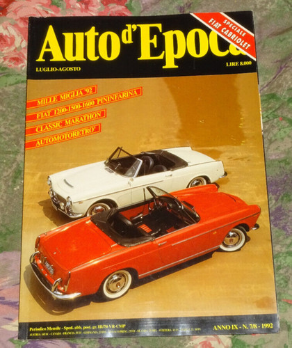 Auto epoca luglio agosto - d'epoca, luglio/agosto