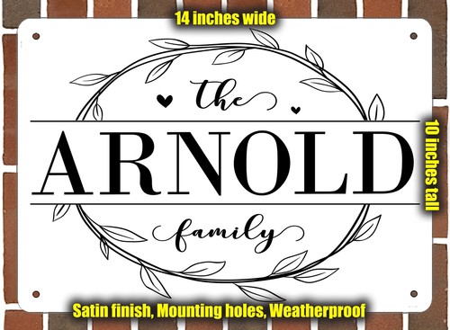Arnold family targa - family, decorativa