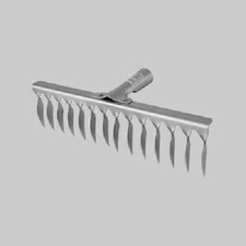 RASTRELLO SARCHIATORE AERATORE ARIEGGIATORE 14 -16 DENTI ACCIAIO FALCI