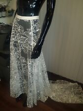 Gonna da sposa matrimonio, gonna da matrimonio piena in pizzo, sposa separata taglia UK12