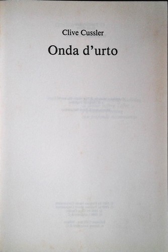 Onda urto clive cussler - clive,