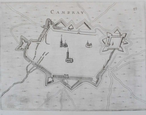 Mappa della città cambrai - mappa,
