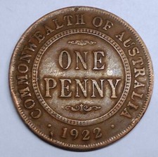 AUSTRALIA 1 Penny 1922  George