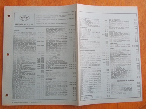 Ancienne brochure chrysler - ancienne,