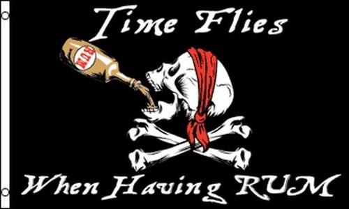 Bandiera pirata tempo passa - bandiera,