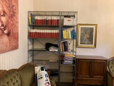 libreria in filoferro pieno smontabile 215 x 125 cm a sei ripiani 