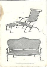 Antique Print LOUNGE CHAIR