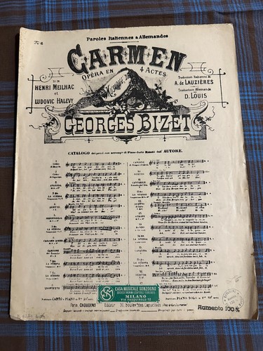 Spartito musicale carmen - spartito,