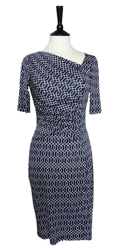 Abito jersey seta blu - abito, in