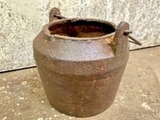 Raro Vecchio Vintage Rustico Ghisa Utensili da Cucina Pentola, Collezione