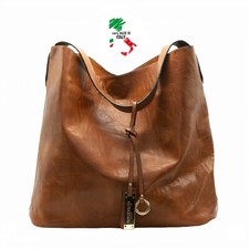 Borsa donna Elegante Pelle Capiente Hobo Spalla Tracolla Made in Italy Morbida