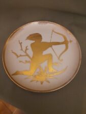 PIATTO PORCELLANA  LONGO 1960 /70- FINZI - ZODIACO GINORI - ORO GOLD ZECCHINO 