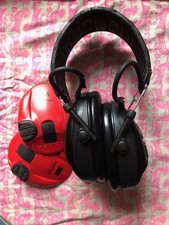 3M Peltor SportTac Hunting protezione per le orecchie nero rosso tappi intercambiabili