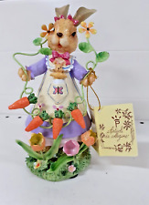 Coniglietto Pasquale Decorativo In Ceramica Dipinta A Mano 15cm