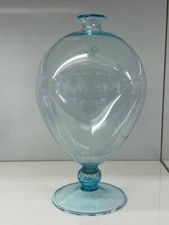 Vaso Veronese in vetro soffiato, color acquamarina, Venini, Vittorio Zecchin