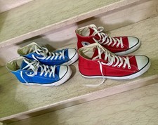 Converse Chuck Taylor All Star Classic Scarpe Unisex Taglia 42 42.5  Rosse e blu