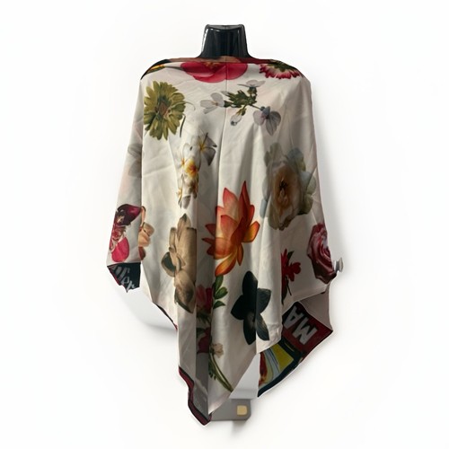 Black velvet sciarpa scialle - black,