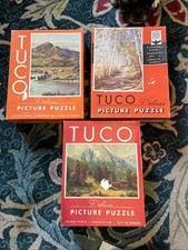 Lotto di 3 puzzle vintage TUCO Deluxe con foto - TUCO WORK SHOPS - ben curati!