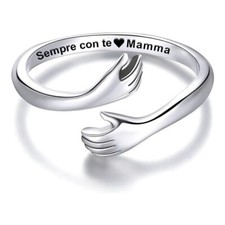 Anello da Donna per Mamma in Argento Sterling 925 Regalo Festa della Mamma