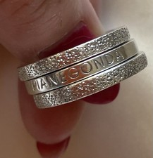 Pianegonda Sterling Silver  925 Triple Band Ring – Vintage 2000s