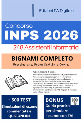 Concorso inps 2026 - concorso,