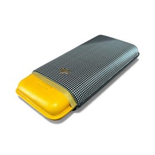 ASTUCCIO PORTASIGARI COHIBA IN VERA PELLE SCACCHIERA BIANCO E NERO 3 TORO