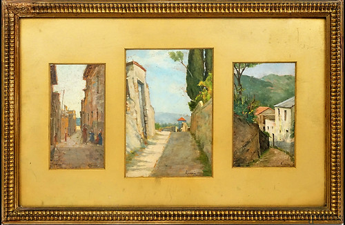 Dipinto olio cartone cesare - su,