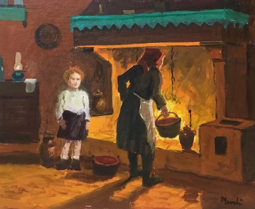 Vecchio dipinto nonna - dipinto, “