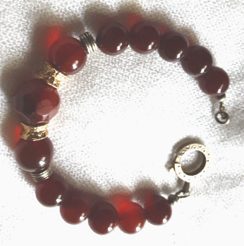 Bracciale corniola arg - bracciale, su