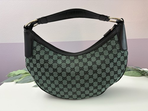 Borsa hobo gucci verde nera - gucci,