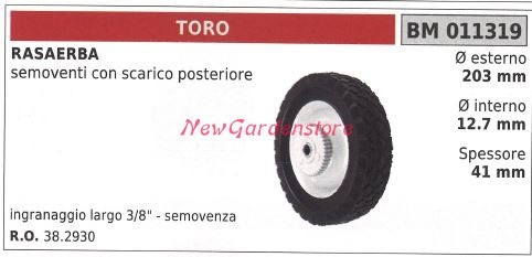Ruota toro rasaerba - toro, tosaerba