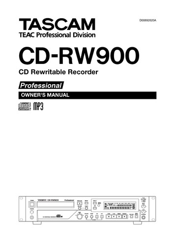 Manuale dell utente per tascam - manuale, dell'utente