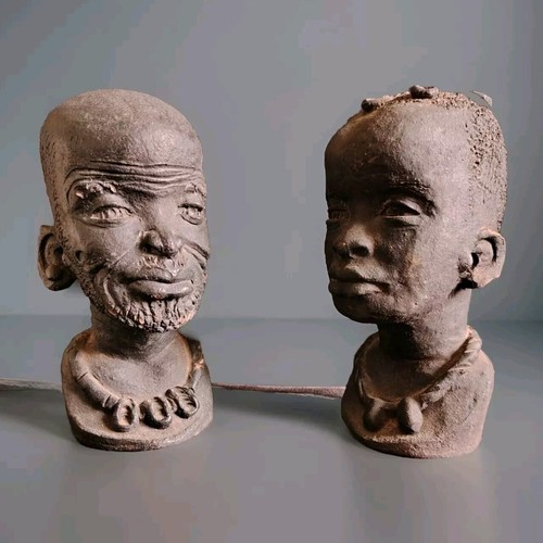 Beau couple africain - couple, sculpture
