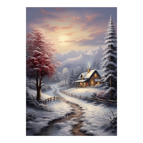 Poster paesaggio invernale - a4,