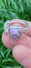 Anello in argento sterling 925 con vetro di Murano Alan K