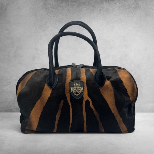 Borsa vernice boston zebrata - vernice,