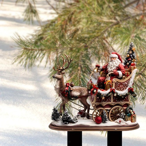 Renna babbo natale - babbo, slitta