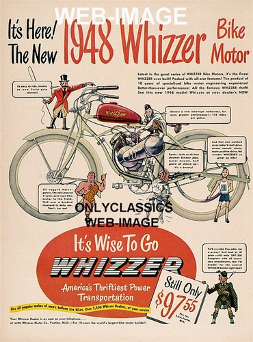 1948 whizzer pubblicità moto - 1948,