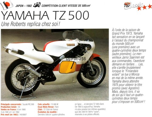 Fiche moto yamaha 500 - fiche,